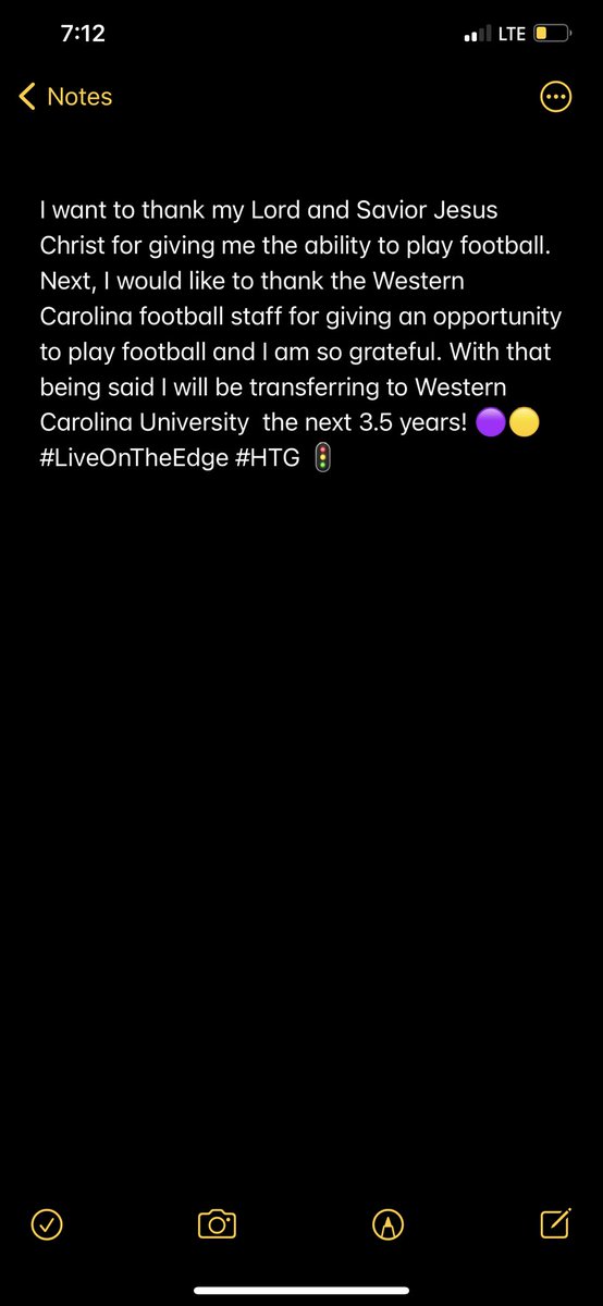 mason_polier's tweet photo. Blessed!! @CatamountsFB @WCUCoachEdwards @CoachKerwinBell @Coach_Hinds 
#LiveOnTheEdge #HTG 🚦 https://t.co/smXiIU2e6N