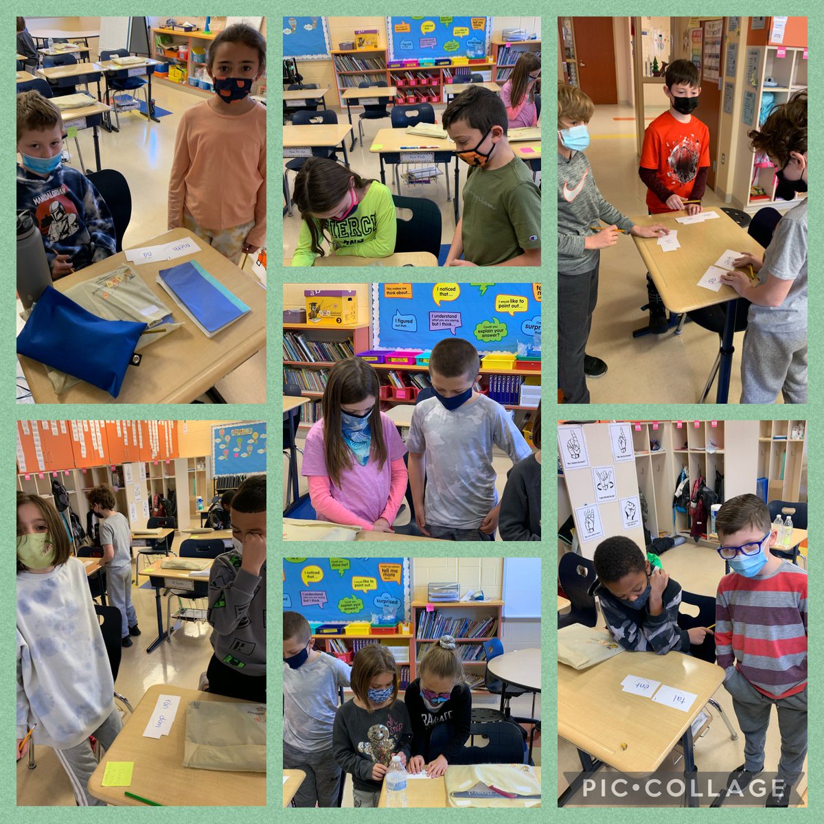 Today, students worked in pairs to identify the “schwa” sound in two syllable words during Fundations! <a href="/CoebournES/">Coebourn Elementary</a>