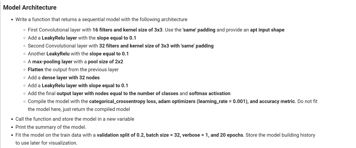 davidsancar's tweet image. Build and train a CNN model as per the following architecture...🤖 How the Prof. tries to elevate your heart rate... my first Tensorflow block.. #DataScience #ColabPro