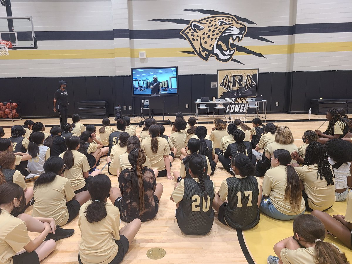 RoweLadyJags's tweet photo. R-Factor, do you have it? Great message from @MackeySpeaks! We always take time out of our week to incorporate our two word character lesson with our athletes here at Rowe. @RoweCFISD @CFISDAthletics https://t.co/dXeYFElooM