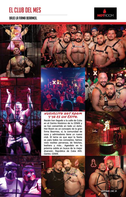 Nuevecito @HotRoomMx y ya es un éxito. Bajo la firma de @Bearmex ?? #elclubdelmes en @revistaboysmx de