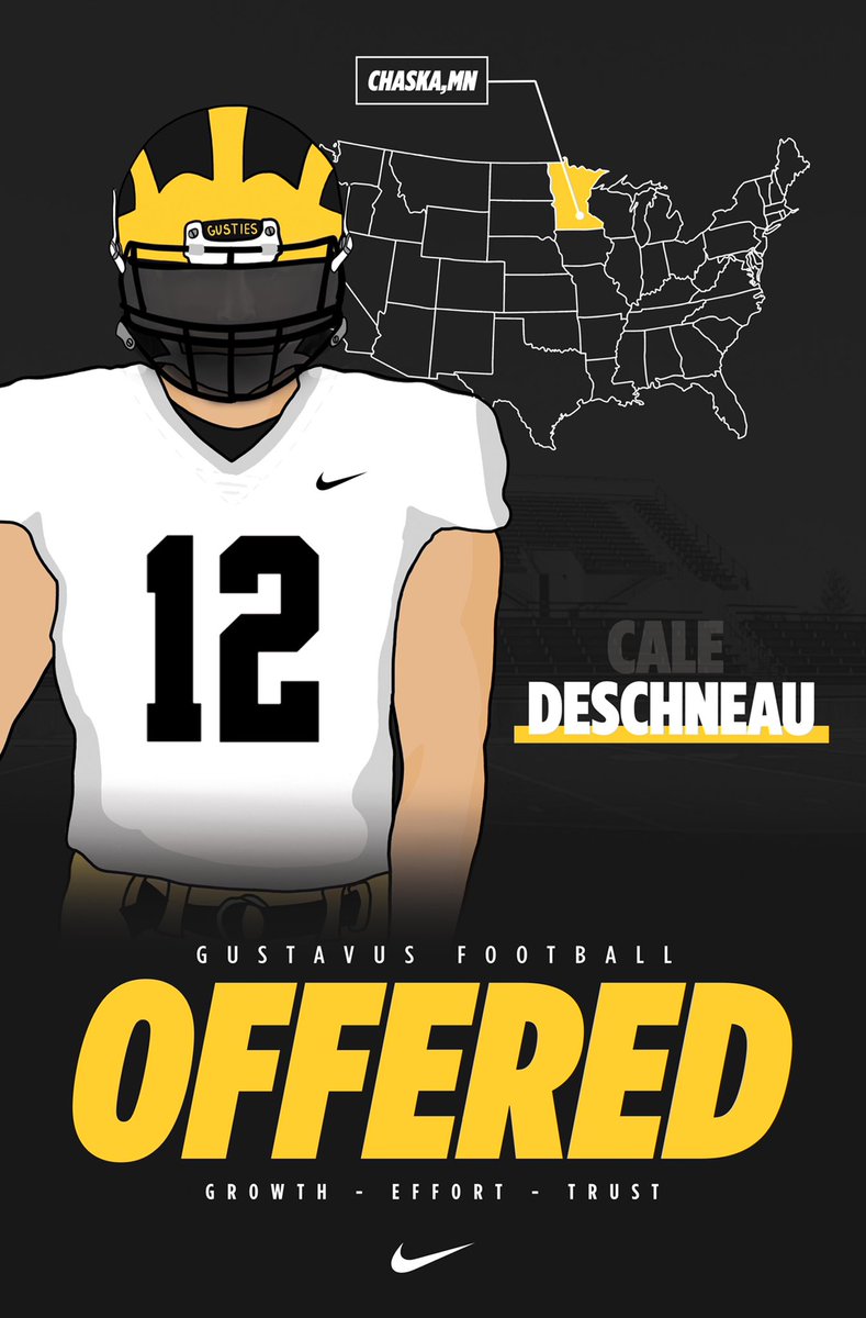 dolladesch's tweet photo. Thank you to @CoachCosgrove18 and the rest of the football staff for offering me a roster spot at Gustavus Adolphus College #GoGusties https://t.co/KA8oYm98Cg
