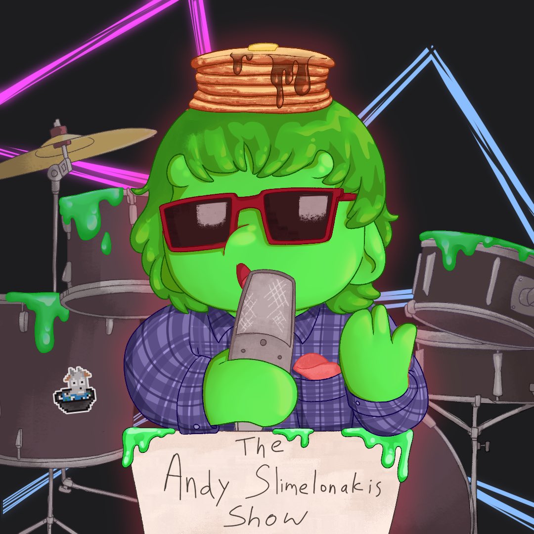 Slimes 💚 (@weareslimes) on Twitter photo Hey <a href="/andymilonakis/">Andy Milonakis</a> ! Congrats on the <a href="/goatsoupnft/">Goat Soup NFT</a> launch!
Everyone over here on the Slime project is happy for you! 💚
To celebrate we went ahead and made you something special! What do you think? We think you look rad as a Slime! 😎👍🏼
#NFTCommunity #WeAreSlimes Hey <a href="/andymilonakis/">Andy Milonakis</a> ! Congrats on the <a href="/goatsoupnft/">Goat Soup NFT</a> launch!
Everyone over here on the Slime project is happy for you! 💚
To celebrate we went ahead and made you something special! What do you think? We think you look rad as a Slime! 😎👍🏼
#NFTCommunity #WeAreSlimes