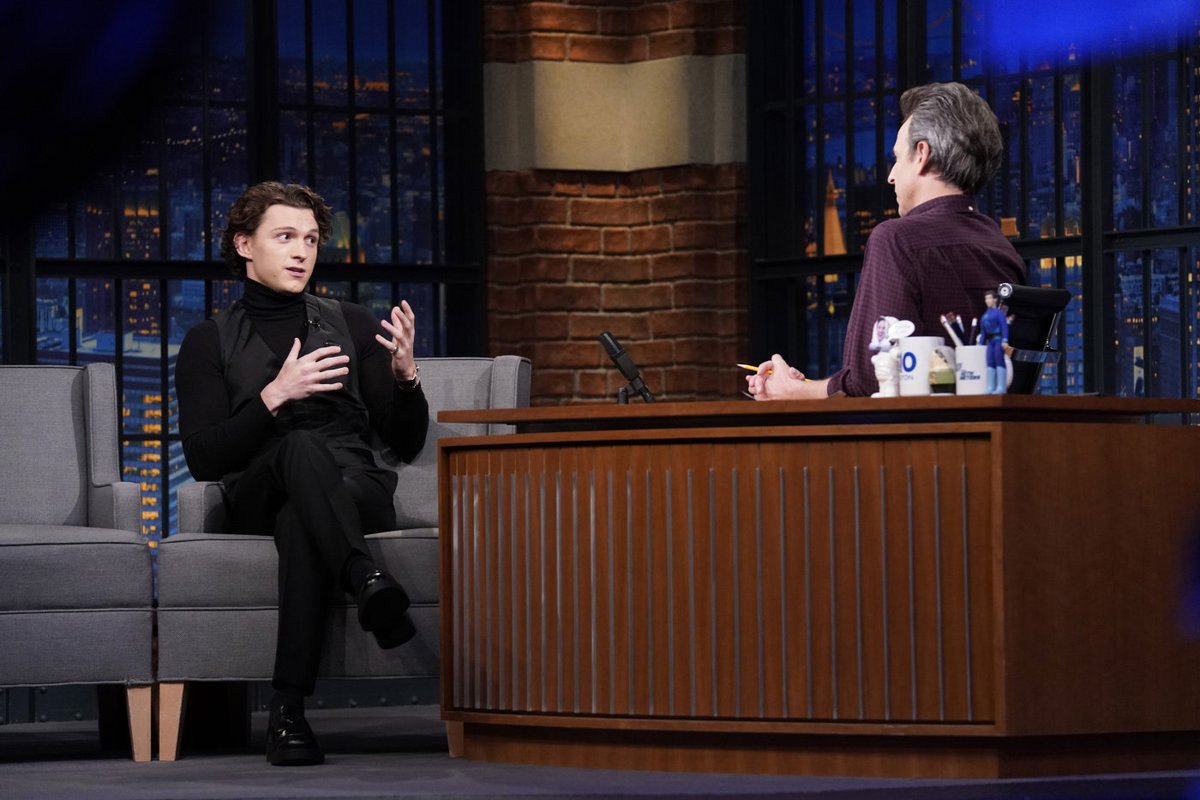Don't miss <a href="/TomHolland1996/">Tom Holland</a> on <a href="/LateNightSeth/">Late Night with Seth Meyers</a> tonight!

📸: Lloyd Bishop/NBC