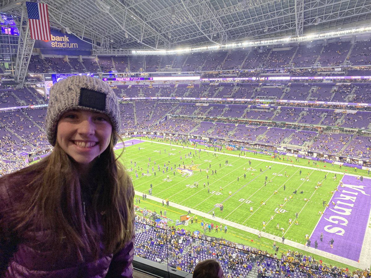First @Vikings game for my little lady!! Let’s get a win! #Skol