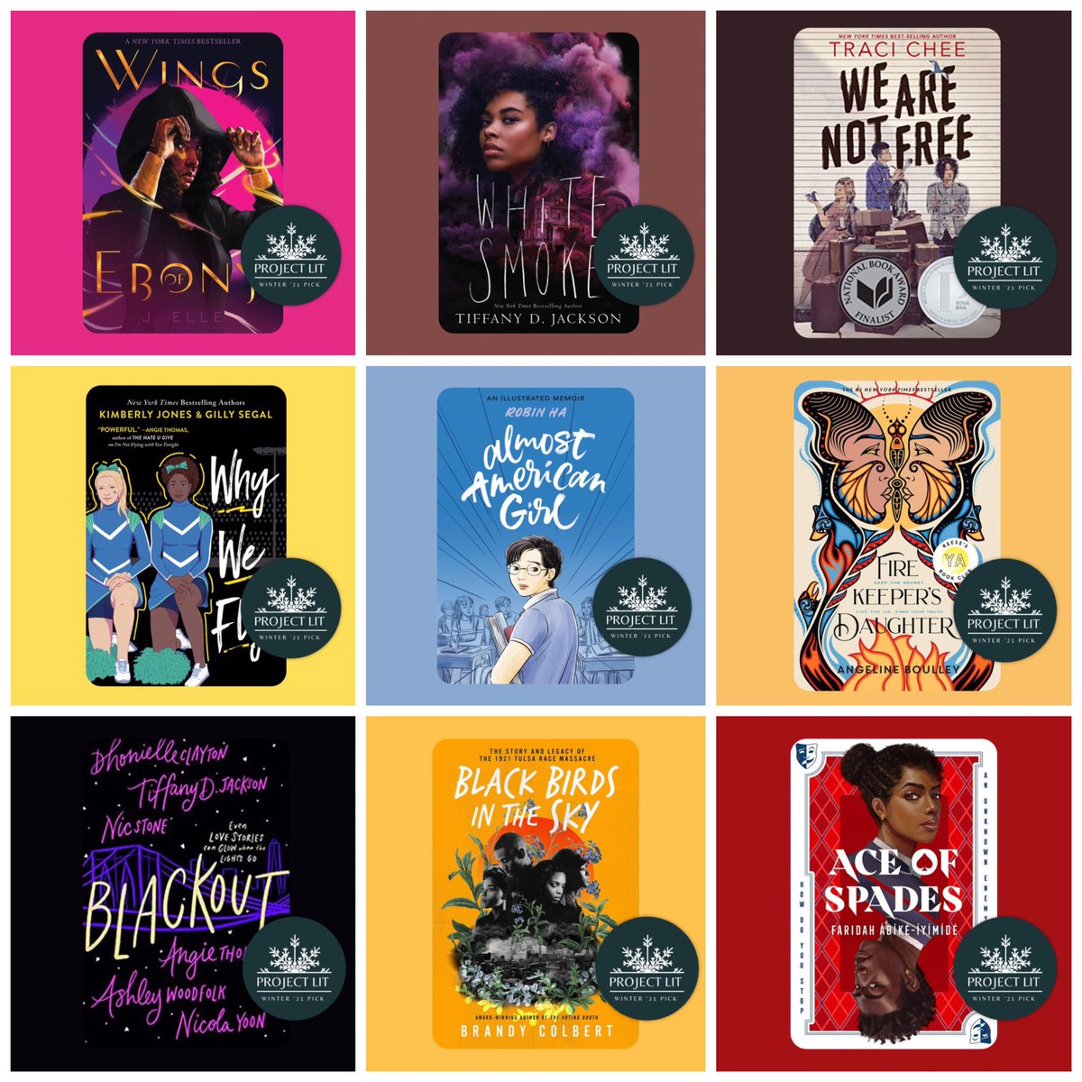 ProjectLITComm's tweet image. Our first nine YA picks! #ProjectLITBookClub