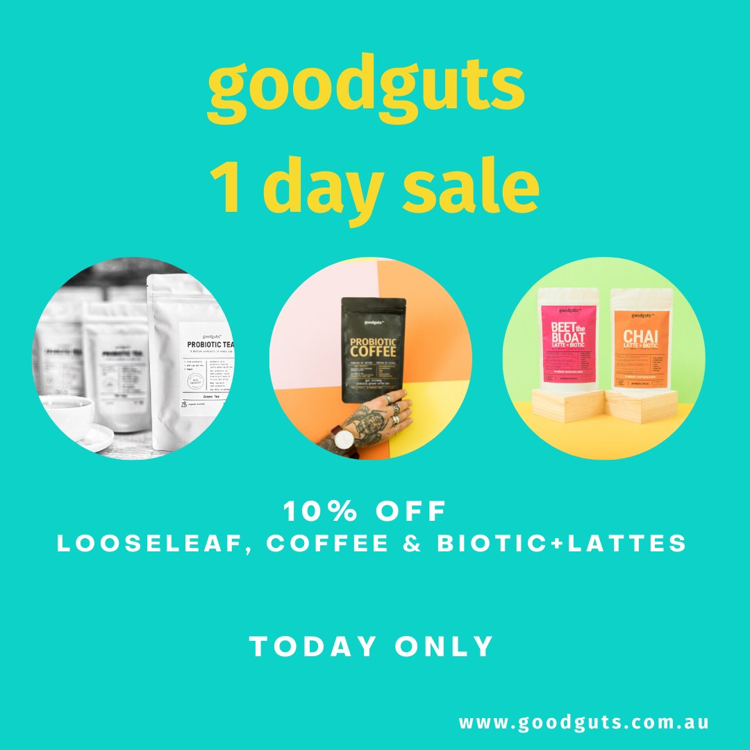 hellogoodguts's tweet photo. TODAY ONLY

10% OFF ALL PROBIOTIC LOOSELEAF, PROBIOTIC COFFEE &amp; BIOTIC+LATTES

ONLINE @ https://t.co/DzRHsuaPzp

Get while stocks last

#goodgutsprobiotic #probiotic #madeinaustralia #smallfamilybusiness #australianmade #sale #guthealth #guthealing https://t.co/VLvr7zf3bp