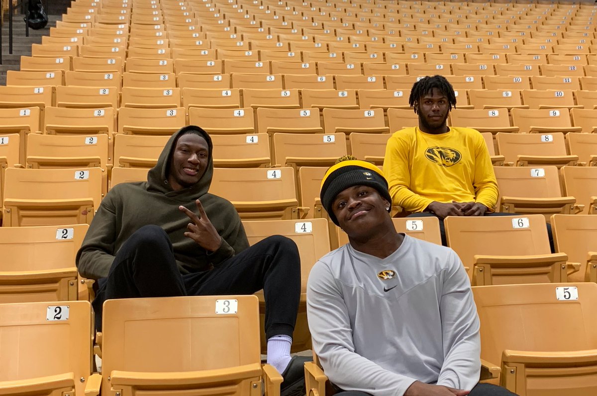 DrMassengales's tweet photo. A few of @MizzouFootball finest @martezmanuel13 @dnich23 @jalaniw9 showing their support for @SOMissouri and @NormStewartOrg #mizzoumade https://t.co/9fHFFdmE8L