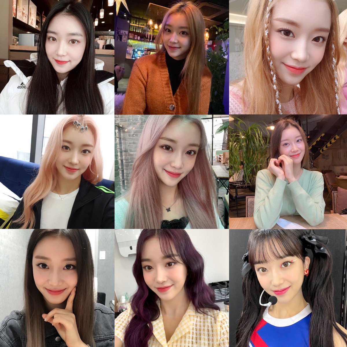 sumin pulling off every single hair color.
