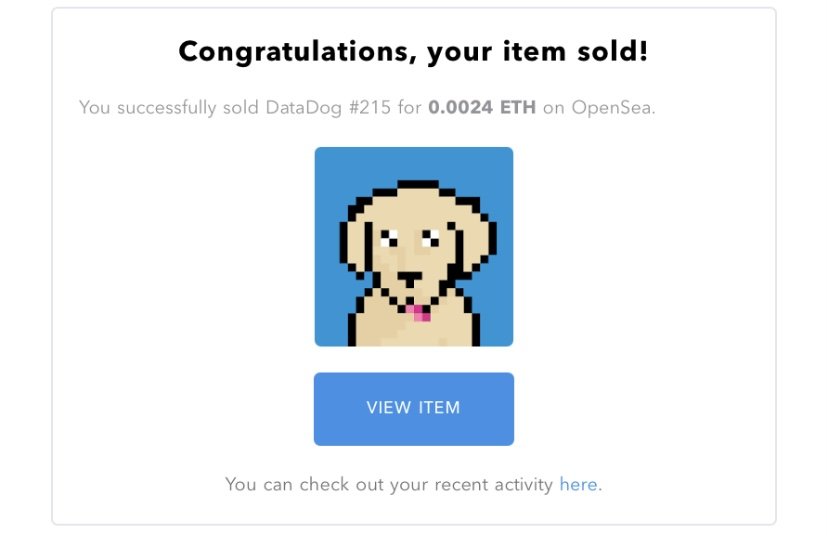 DataDogsNFT's tweet image. 🐶❤️ Sold! 
Thank you for your purchase ❤️🐶

We wish you the best of luck with your new NFT 🎉🐶

#opensea #nftdogparty #datadogs #nftart