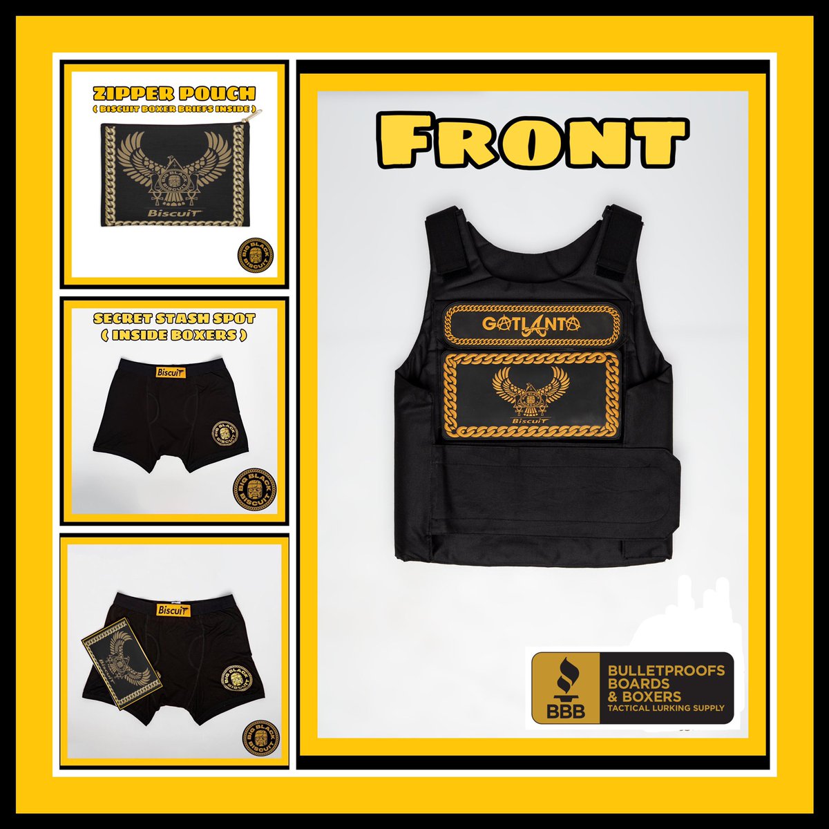 BigBlackBiscui2's tweet photo. BiscuiT_Mfg Tactical Vest® &amp; Boxer Briefs Bundle® w/secret stash spot inside! https://t.co/wkqmtq29di Don’t get Popped &amp; Smoked! Personal protection products &amp; customized accessories bundles! Dolph &amp; Slim needed this product, rap is outta control! #Entrepreneur #blackbusiness https://t.co/0bp0uyMuDt