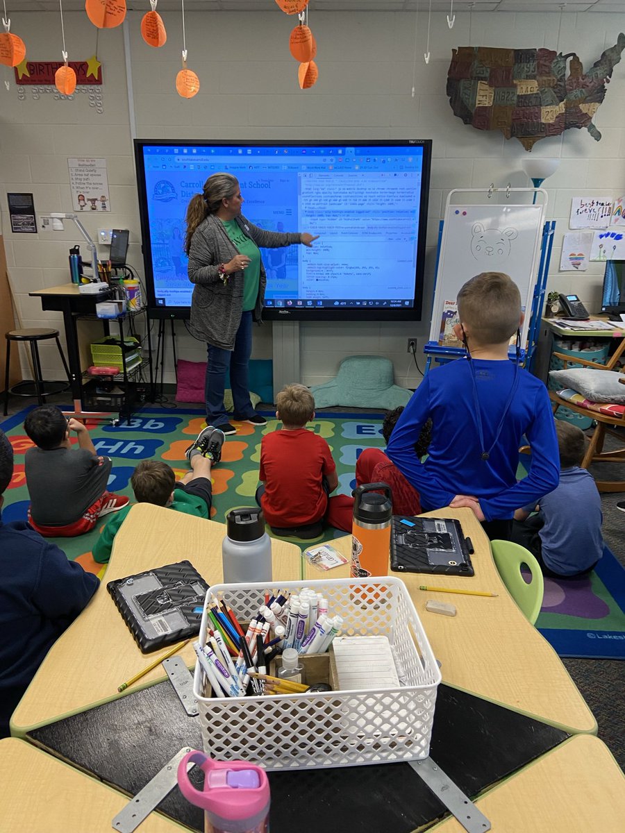 missjgollihar's tweet image. Thanks for teaching us about coding this week, @timmyGTI! The kids ate it up!! #HourOfCodeWGES