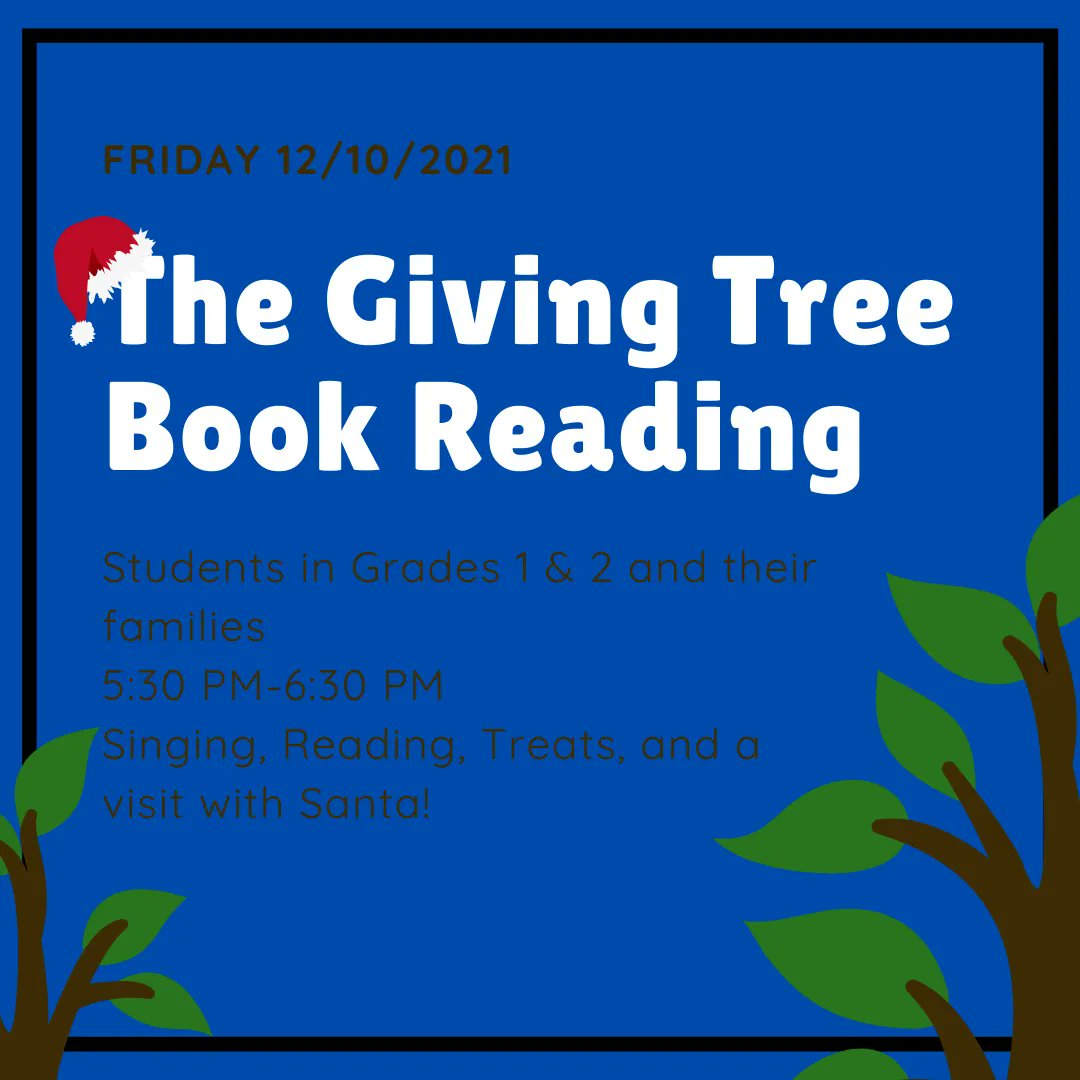 WeAreMashpee's tweet photo. The K.C. Coombs School will be hosting a Giving Tree reading event this year. There will be singing, a reading of the story, hot chocolate & cookies, and a visit from Santa! This event will take place outdoors at the school.
#Mashpee #WeareMashpee #Community #KCCoombs #Givingtree https://t.co/gS3WEmYGPI