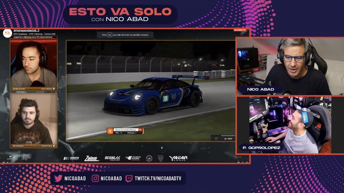 CarracelasFJ's tweet photo. Quien le iba a decir a @Alvarofmz @JaviviQuilon y @RocaFrostis que saldrían en el directo de @nicoabad XD 

🤙🏻 https://t.co/rAptD5WPfe