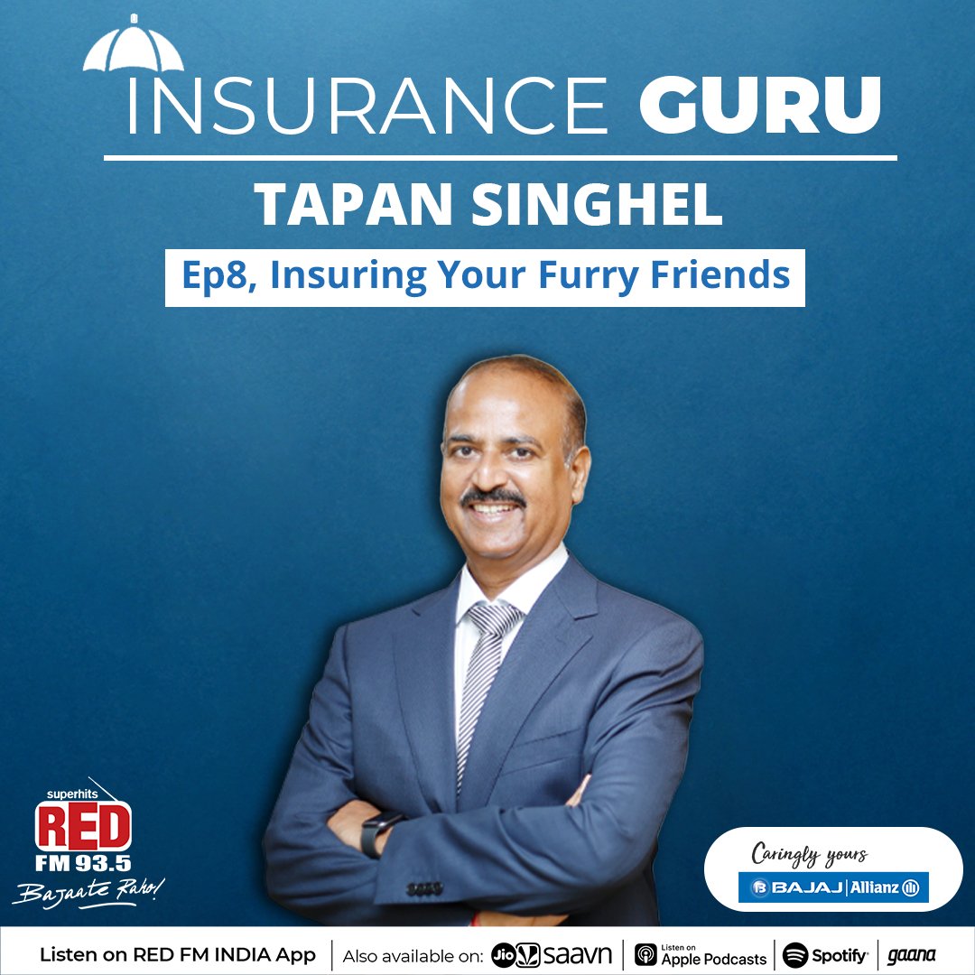 RedFMIndia's tweet photo. Insuring your furry friends! 
Unconditional love, cute face &amp; fun galore! They are not ‘just pets’ they are your children. Being a pet parent is a responsibility, are you fulfilling yours? Tune in #InsuranceGuru @tapansinghel @BajajAllianz 

https://t.co/fD2WvJbaD9

#PetParents https://t.co/sQPcriXPlG