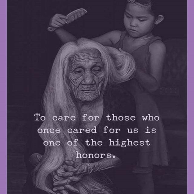 Please re-Tweet if you agree: “To care for those who once cared for us is one of the highest honors."

#Alzheimers #dementia #COVID19 #coronavirus #caregiving #quote