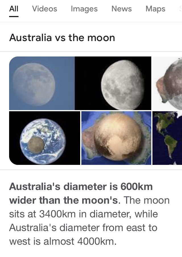 Weird shit I google no. 1,476... Australia vs The Moon