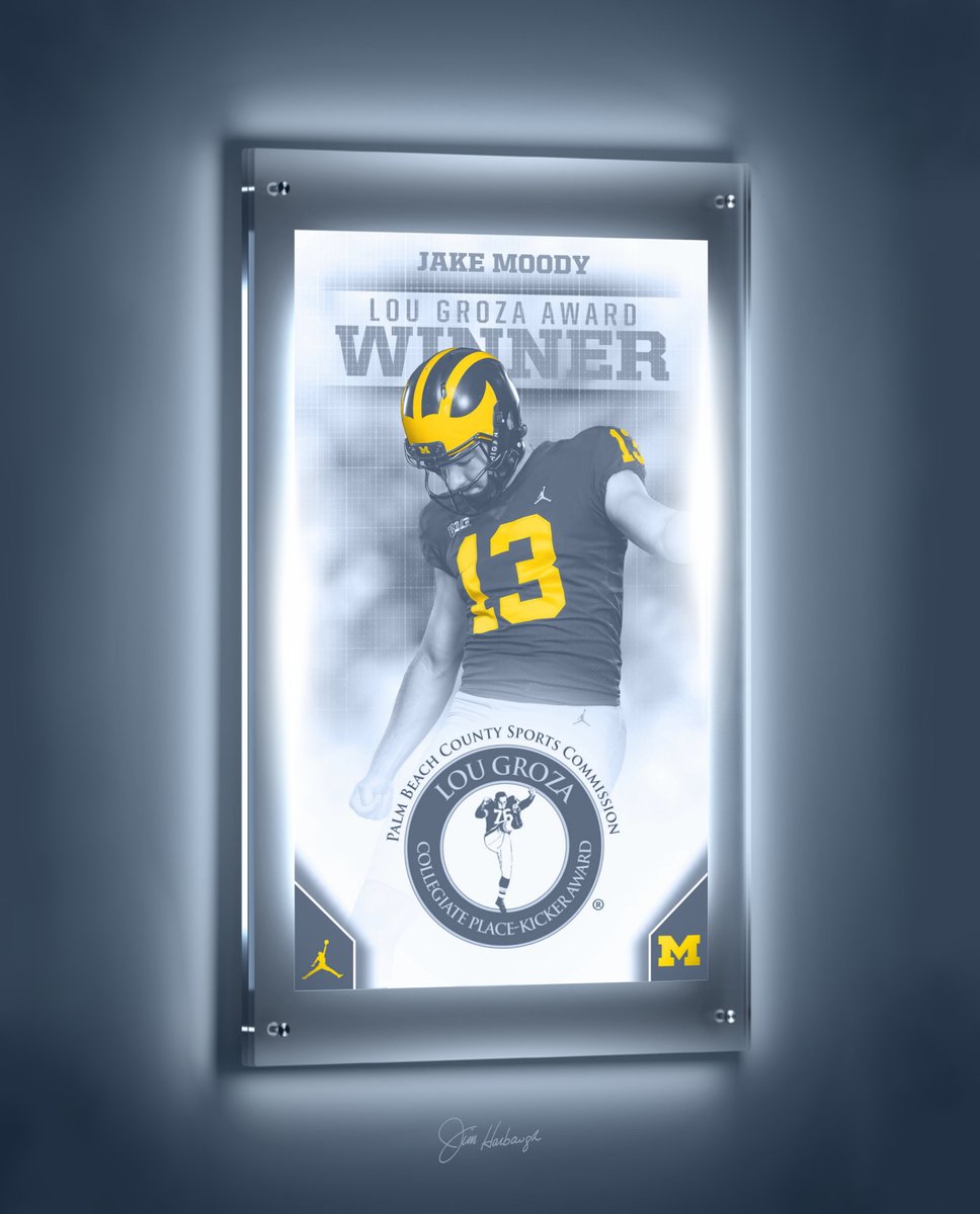 Lou Groza Award 𝐖𝐈𝐍𝐍𝐄𝐑! 

A huge congratulations to "Money Moody" on being named the Lou Groza Award winner. 

#GoBlue // <a href="/jmoods13/">Jake Moody</a>