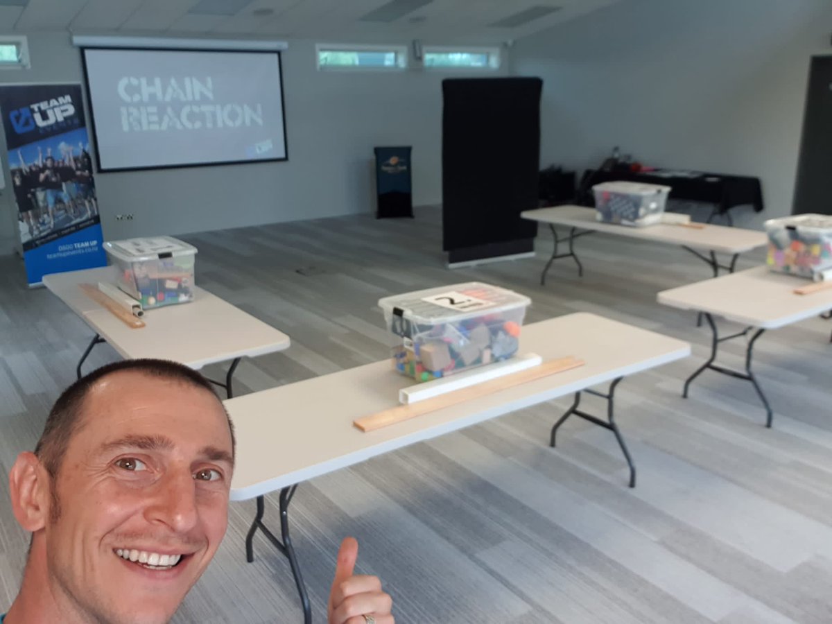 Ready set go for Chain Reaction in Tauranga this afternoon! #teamupevents
