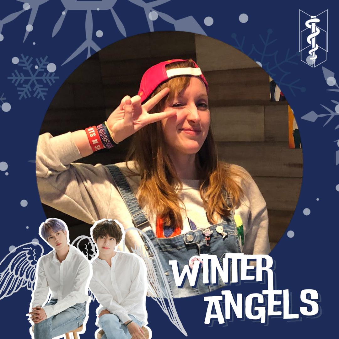 TaeIsBae_67's tweet photo. I signed up to be someone's Winter Angel. Check out @armymedunion's Jin & V birthday project to spread positivity and cheer this season #ARMYAngels @BTS_twt https://t.co/CZhT7TYO7o