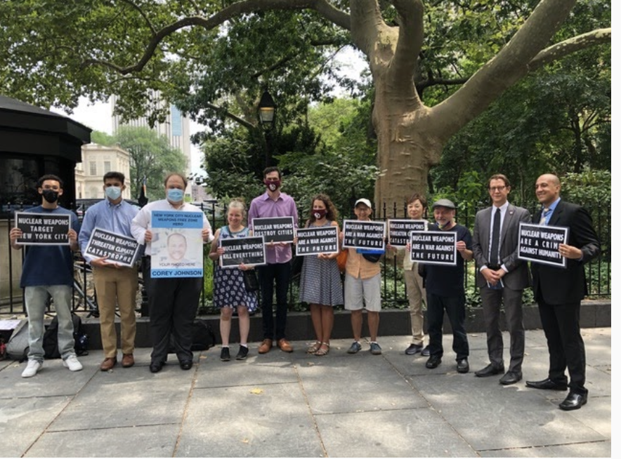 ReverseTT_'s tweet photo. Over the summer, two of our interns campaigned with @nycdivest on two powerful measures related to nuclear disarmament. BOLD Resolutions! Today, the NYC Council joined #ICANSAVE Cities Appeal. NYC will be divesting its pension funds. Amazing Day! https://t.co/sHBMbzUACB