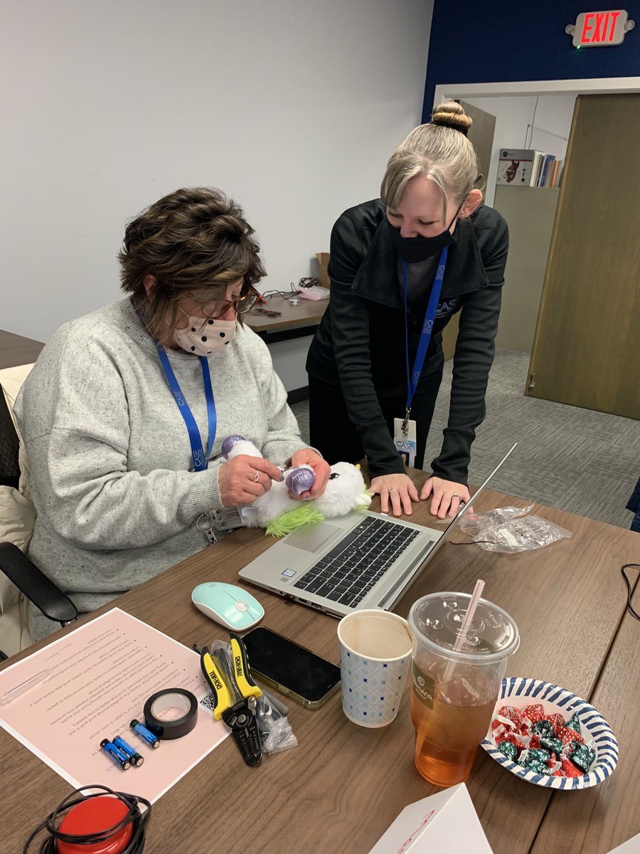CASEDupage's tweet photo. My amazing partner @SharkeyTricia and I had to make this unicorn switch accessible…and - we did it!🙂 Thanks @ATwithKimberli and @MaupinSzweda for your vision and work to create this amazing opportunity for us!💕#CASEeffect https://t.co/a6uU9JPBKu