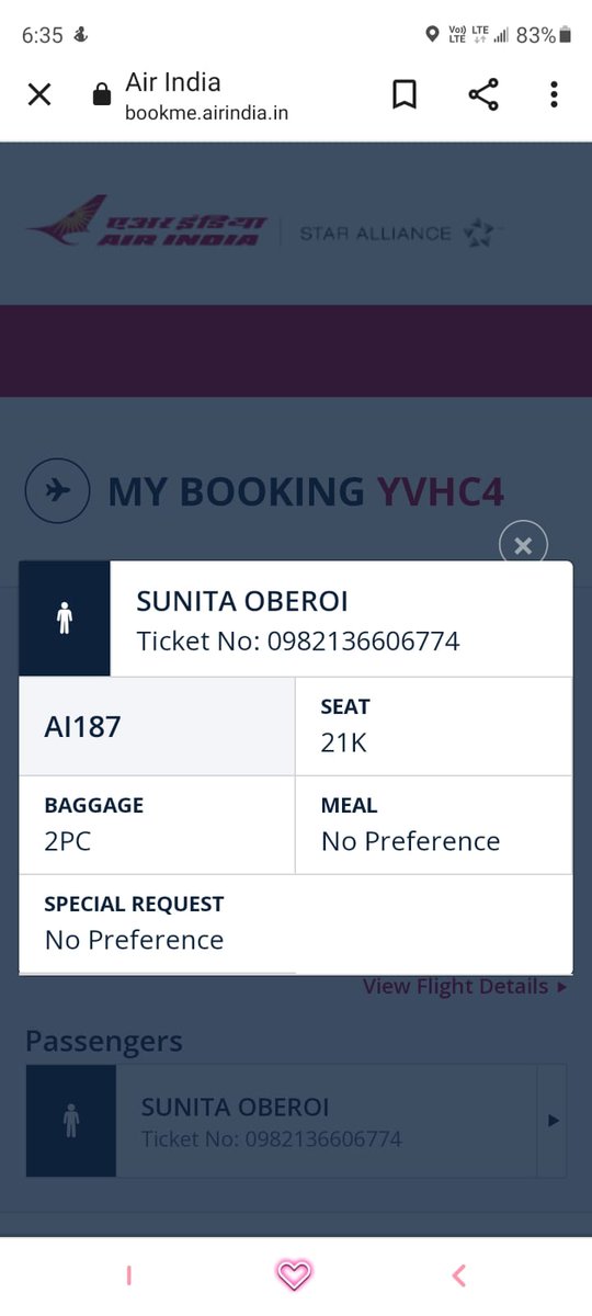 tusharoberoi's tweet photo. @airindiain Except for Shruti Arora none of the seats are same. Even after paying for seat selection twice and having a proof if it. Request you to look into this urgently. Tweet 2/2 https://t.co/Au4LClgwjA