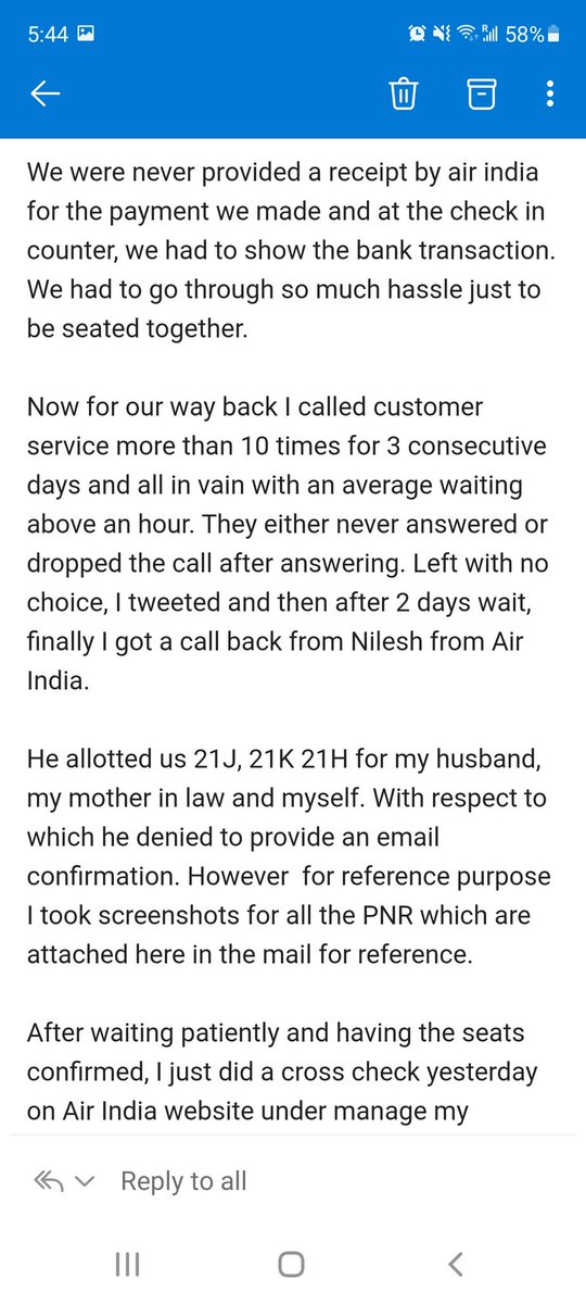 tusharoberoi's tweet photo. @airindiain Still no resolution! Going through the same hassle again. Please look in this matter urgently. - Tweet 1/2 https://t.co/TXDWxEE4Oz