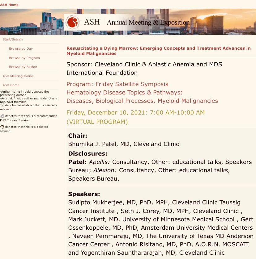 doctorpemm's tweet photo. #ASH21 Please join us early tomorrow AM for @aamdsif Friday Satellite Symposium!! Virtual session: “Resuscitating a Dying Marrow”
Chair: @BhumikaPatel_MD
Speakers: @doctorpemm @MukherzSudipto @Saunthararajah
#MPNSM #leusm #BMFSM #bmtsm
https://t.co/mpRXl9o5xl https://t.co/FuFGd1Qvg3
