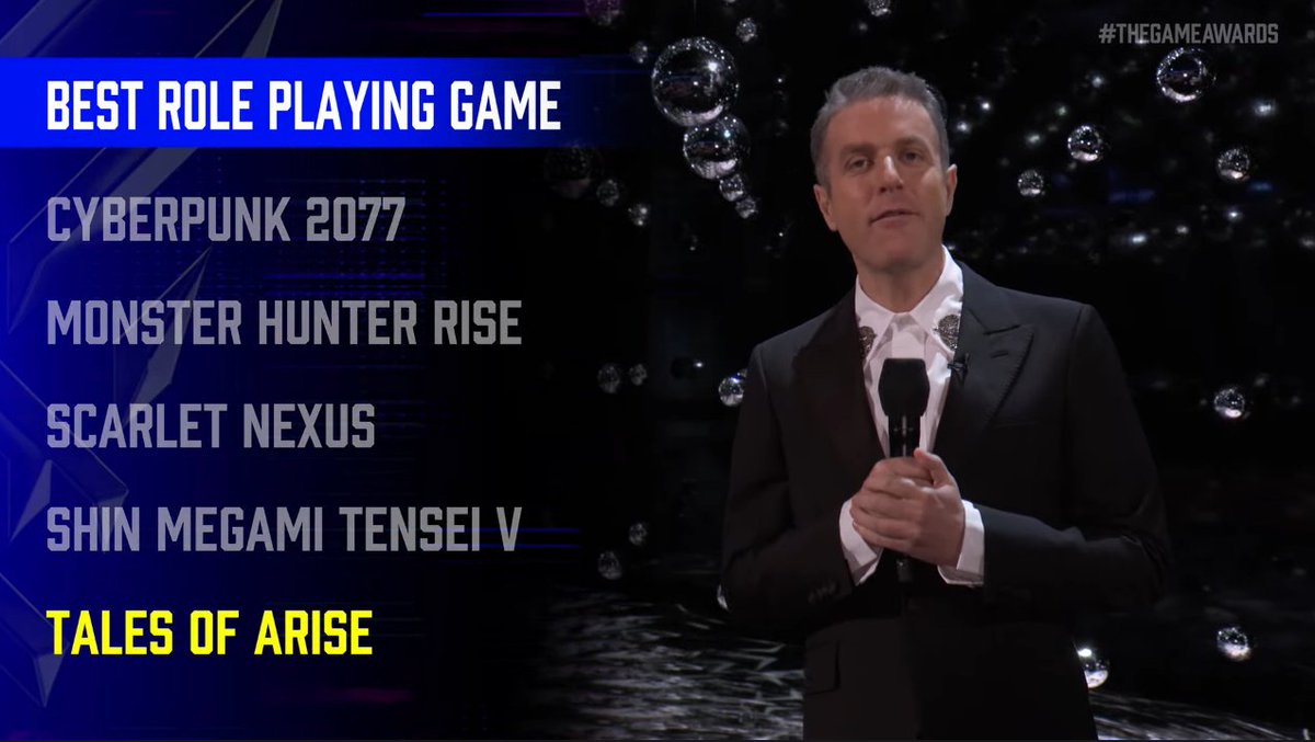 Tales_of_Fr's tweet photo. Le meilleur jeu de rôle de l'année est attribué à Tales of Arise pour #TheGameAwards 2021 ! https://t.co/lrLFTOobcS