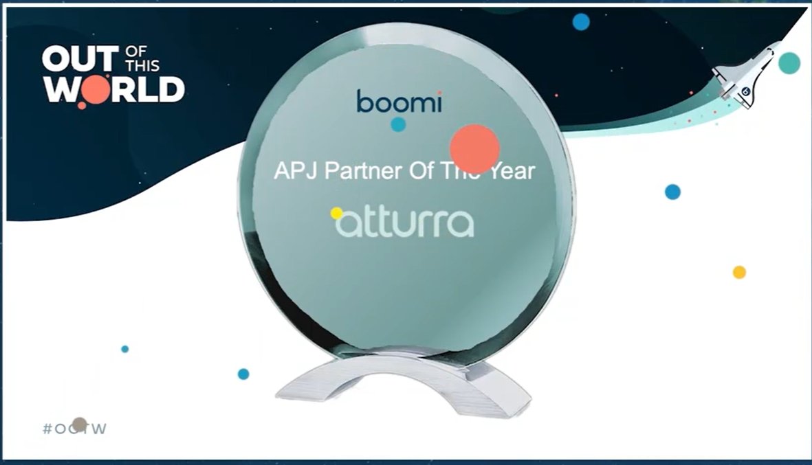 Congratulations to <a href="/atturra_aus/">Atturra</a> - @Boomi's APJ Partner of the Year! #GoBoomiIt