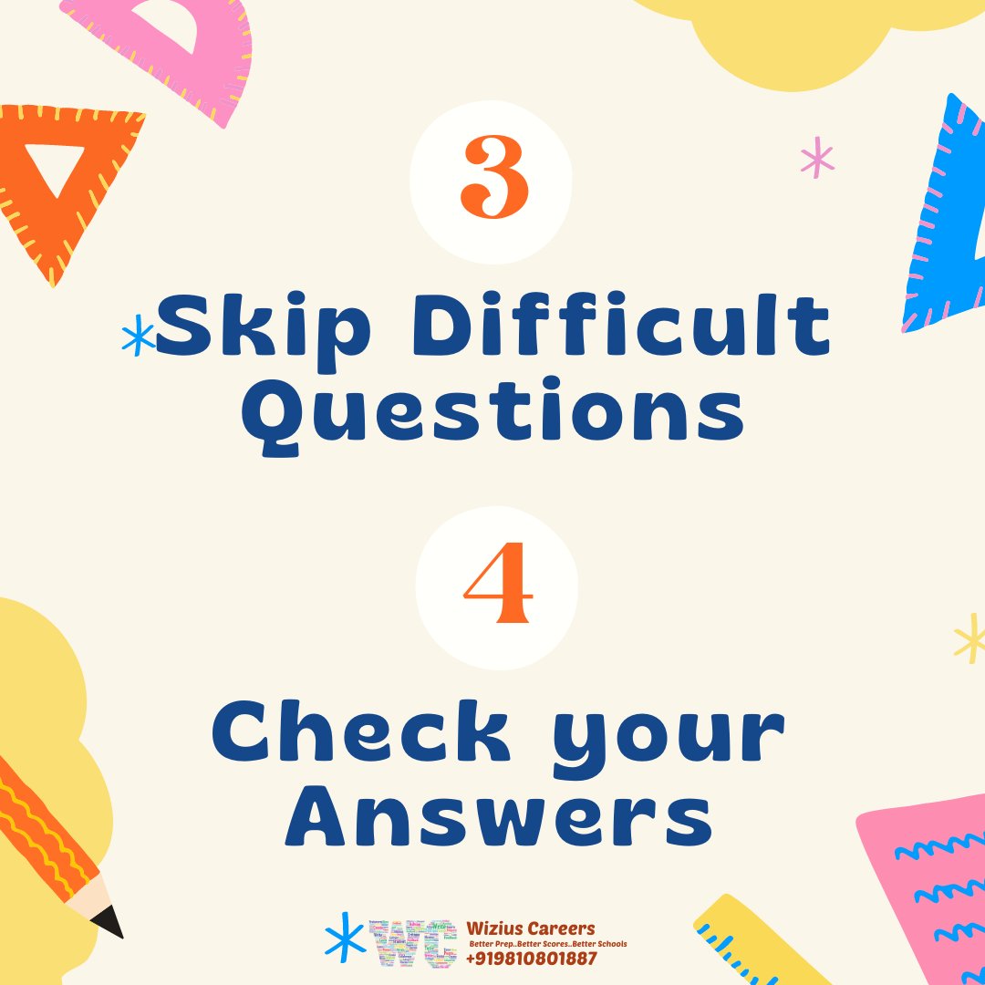 wiziuscareers's tweet photo. #ACT Test Tips
Sleep Well; Wake Up Early
Keep Calm
Skip Difficult Questions
Check Your Answers
Take Breaks
When in Doubt, pick the most concise on English
#ACTTestTips #StudyWell #TestWell #DecemberACT #StudyAbroad #BestUniversities #UndergraduateAdmissions #Undergraduate https://t.co/sdnt4YXAJK