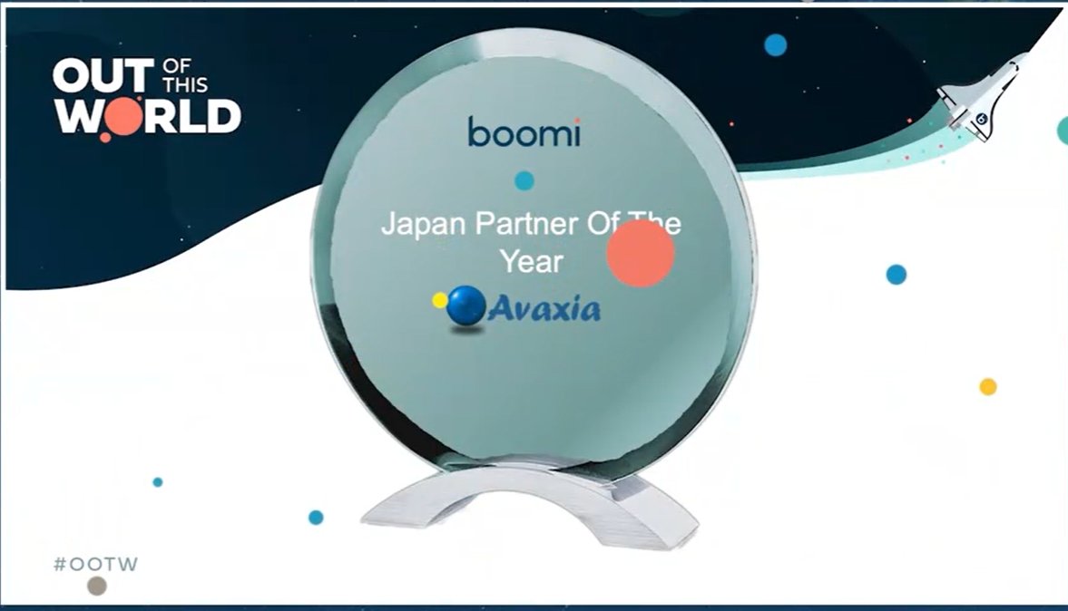 Congratulations to <a href="/Avaxia/">AVAXIA</a>  - <a href="/Boomi/">Boomi</a>'s Japan's Partner of the Year! #GoBoomiIt