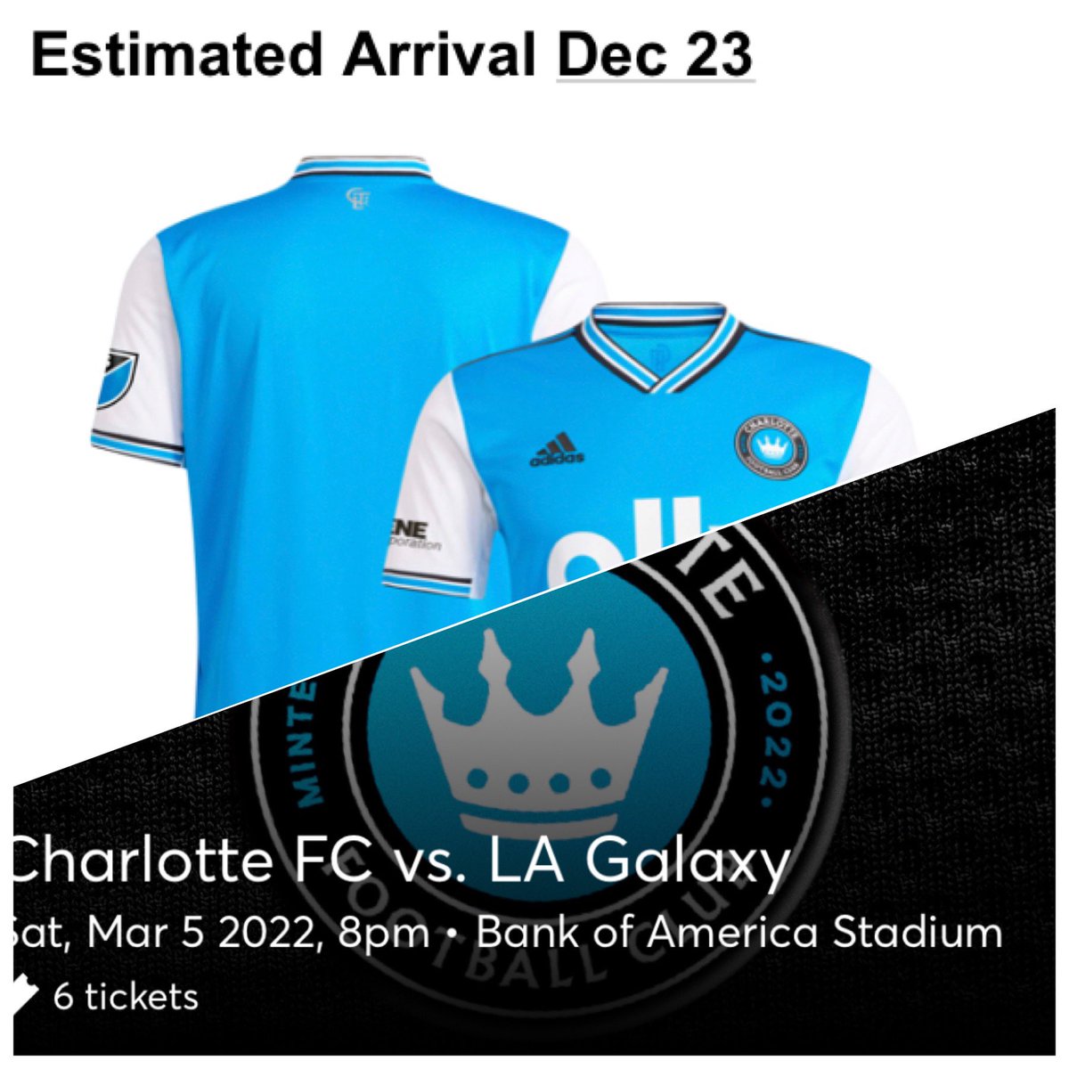 EricJohnsonJr86's tweet image. Ya estamos más que listos para el debut de @CharlotteFC en la @MLSes. 

Jersey ✅
Tickets ✅

Ojalá llegue pronto el 5 de marzo.