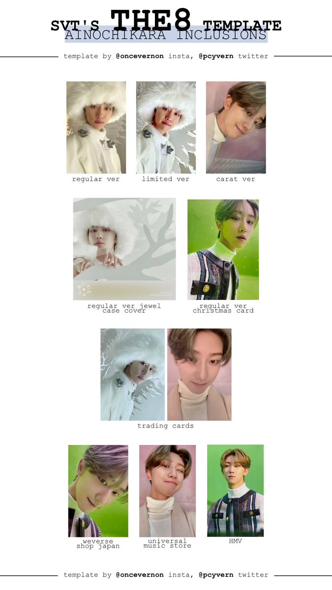 the8, mingyu, dk ainochikara / power of love templates with album