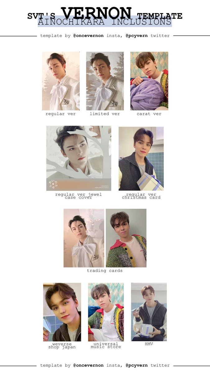 seungkwan, vernon, dino ainochikara / power of love templates with