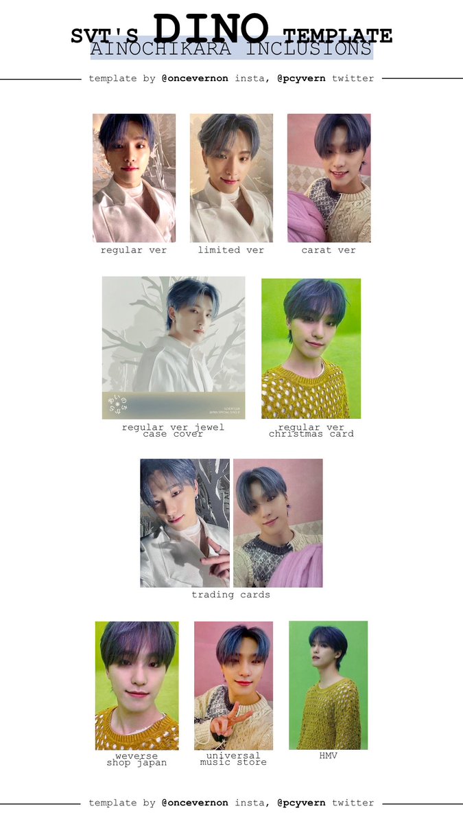 seungkwan, vernon, dino ainochikara / power of love templates with