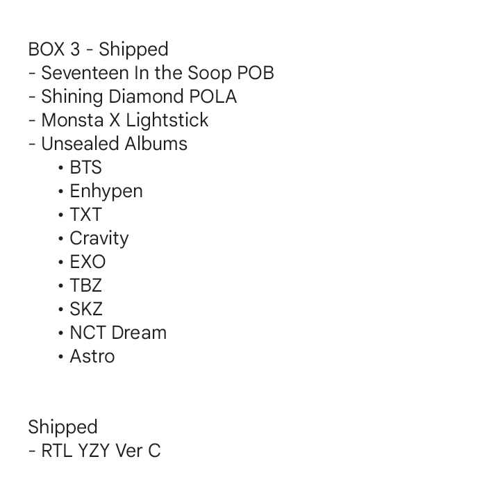 yourchoiceph_'s tweet photo. #ChoiceKoUpdates
Mass update as of 12.10.21
β’ shipped items
β’ kr add arrivals
β’ secured orders
re: rugger shirt pc no further updates from weverse https://t.co/GZPZgKuUum