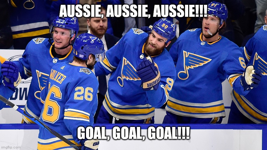 Skredenske's tweet photo. @StLouisBlues Walker....Australian For Goals! https://t.co/GJmqB5rcs9