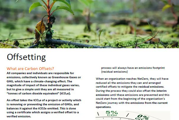 Our factsheet on offsetting is still available if anyone wants it? buff.ly/3ksvI9H #offsetting #netzero #sustainability #saynotogreenwashing