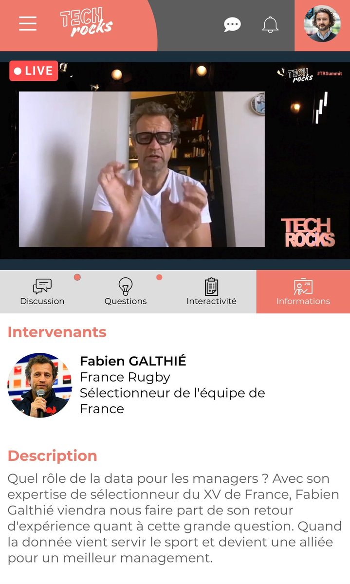 "Moi j'ai deux datascientist, un si gère les données de la performance et l'autre des données terrain sensorielles." Fabien Galtié 
#TRSummit