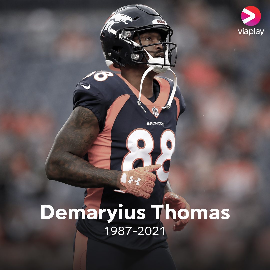 Amerikansk fotboll har sorg. 🌹

Demaryius Thomas hittades död i sitt hem i natt, enligt TMZ.

Den tidigare wide receivern representerade Broncos, Houston Texans, New England Patriots och New York Jets. Han även uttagen i All-Pro-laget fyra år i rad.

Thomas blev 33 år gammal.