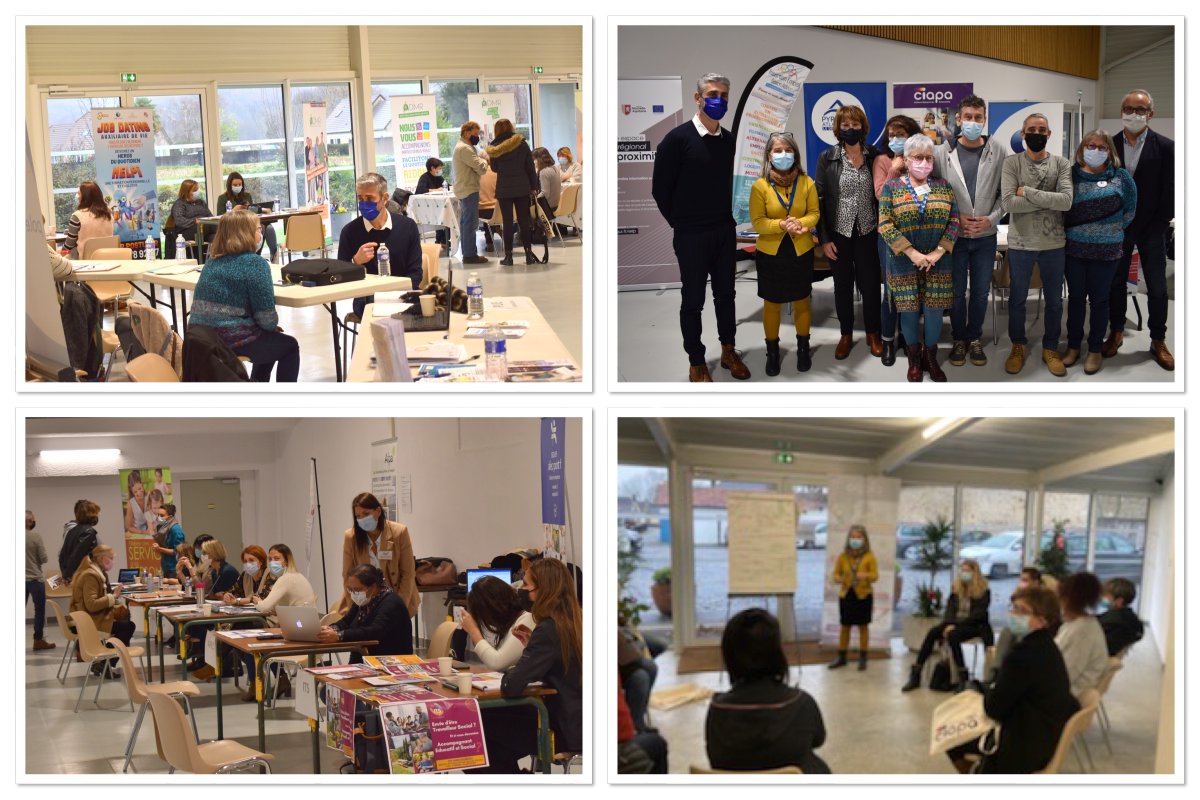 37 visiteurs et une trentaine de partenaires engagés ont bravé les intempéries pour participer ce jeudi 09/12 au Salon des Métiers de l'Aide à la personne et du maintien à domicile à Lagos, organisé par l'IEBA- Erip en partenariat avec le Ciapa. Merci à tous !
#formation #emploi