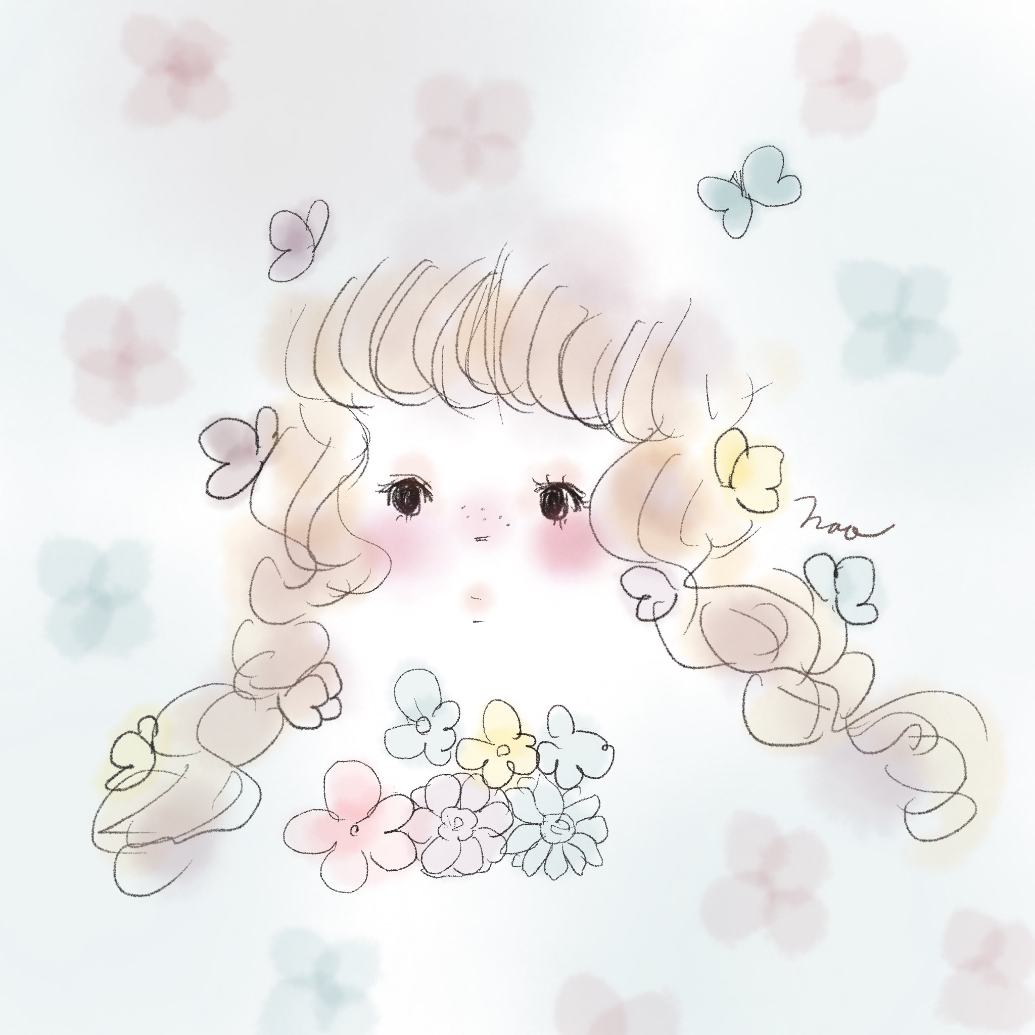 2742nao たまにふわふわしたもの描きたくなる イラスト イラストレーション イラストレーター イラスト好きな人と繋がりたい 絵師さんと繋がりたい 絵描きさんと繋がりたい 絵 画 Illust Illustration Art 女の子 女の子