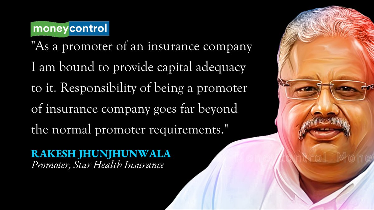 moneycontrolcom's tweet photo. As a promoter I am bound to provide capital adequacy to #StarHealthInsurance says Rakesh Jhunjhunwala, in an exclusive interview with @PoddarNisha.

Read more at: https://t.co/PebEYdl8gc

#StarHealthIPO #StarHealthInsuranceIPO https://t.co/2430QHPZni