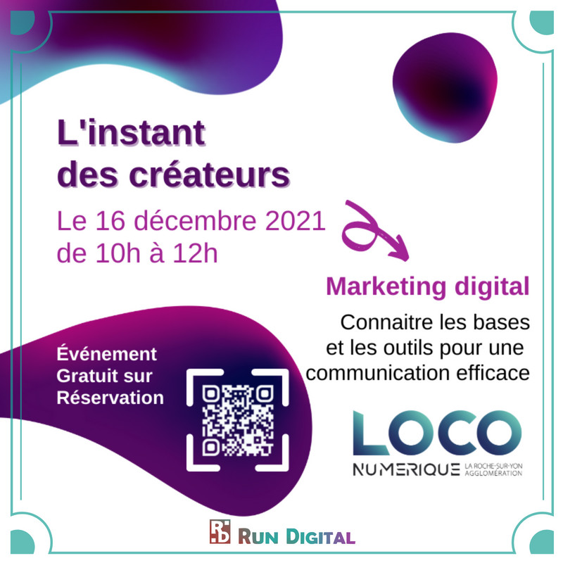 🚀 Vous lancez votre entreprise ?
🎁 Profitez d'un atelier d'information gratuit animé par Julien GUERIN, le 16 décembre prochain entre 10h et midi à la Loco Numérique (La Roche sur Yon - 85)
 Limité à 15 places, réservez maintenant sur eventbrite : eventbrite.fr/e/billets-lins…