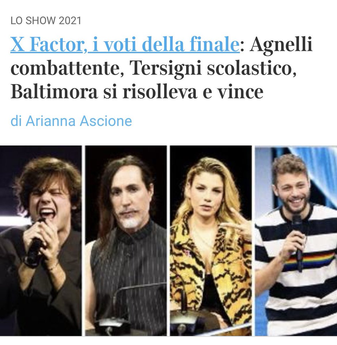 <a href="/ariannaascione/">Arianna Ascione</a> ingenerosa con <a href="/ludotersignifp/">Ludovico Tersigni Fanpage</a> che al debutto ha fatto meglio di <a href="/alecattelan/">alessandro cattelan</a> dopo di che <a href="/IlMontanari/">andrea montanari</a> spiega tu cosa significa presentare <a href="/XFactor_Italia/">X FACTOR</a> davanti a 5.000 persone…. Tutti bravi 🤩 a guardare 👀 :) <a href="/Corriere/">Corriere della Sera</a> <a href="/SkyItalia/">Sky</a>