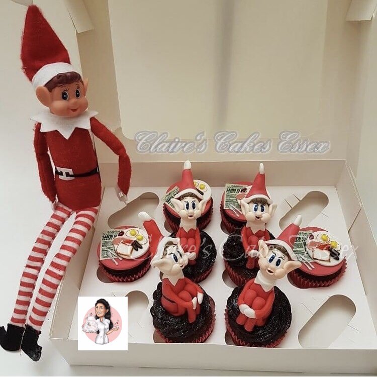 Look what my naughty little elf help me make this morning #naughtyelf #elfontheshelf #cupcakes #elfcupcakes #christmascupcakes #cakesofinstagram #cupcakesofinstagram #essex 🧁🥰