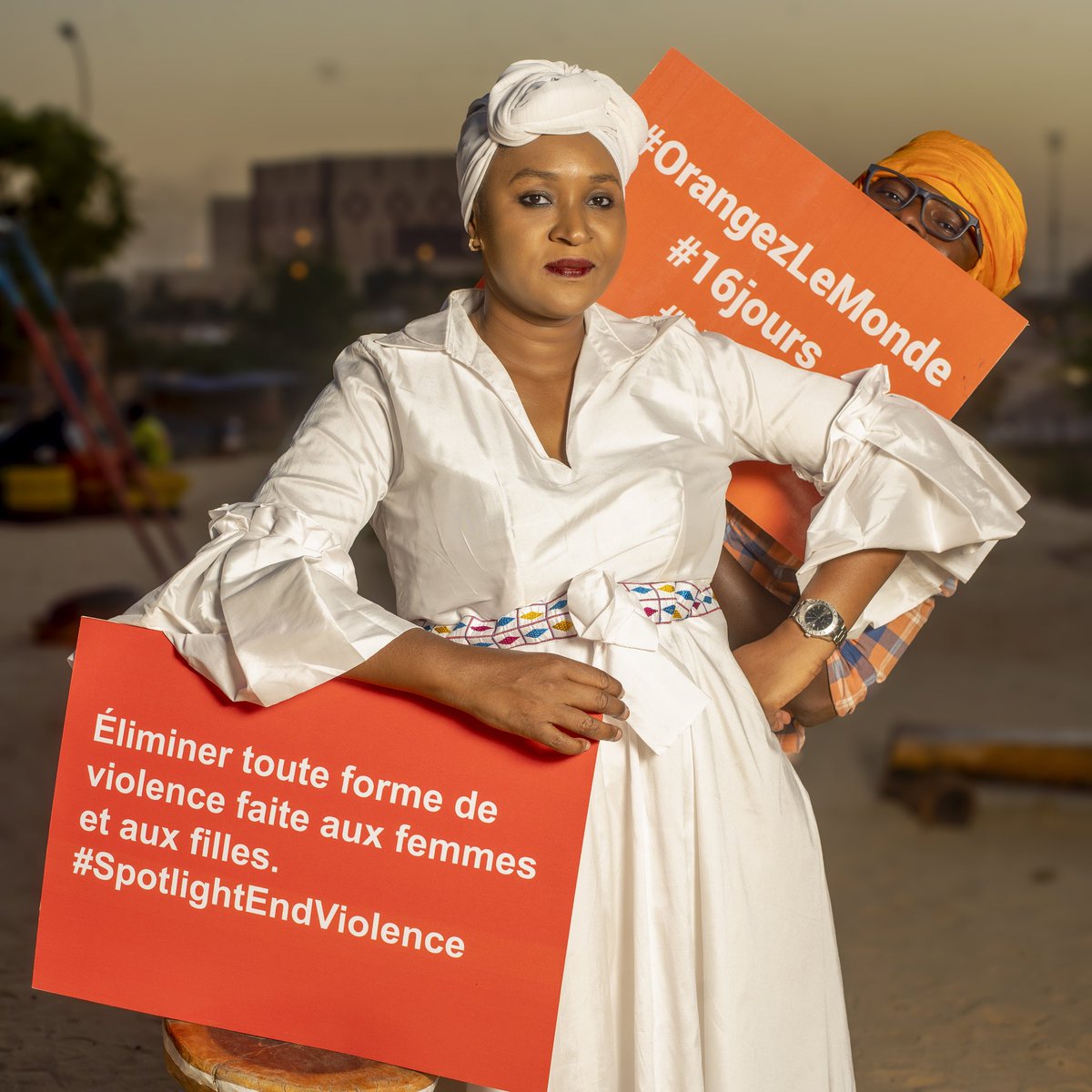 Le 10 décembre est retenu pour célébrer la #JournéeDesDroitsHumains, il marque également la fin de la campagne des #16jours d'activisme pour l'élimination des violences faites aux femmes et aux filles. 
L'engagement continue tous les jours!
#OrangeTheWorld #WithHer #Niger