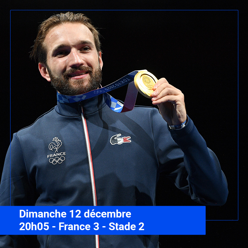 Romain Cannone, tout fraîchement élu Escrimeur de l'année 2021, sera sur <a href="/stade2/">Stade 2</a> ce dimanche à partir de 20h05 sur France 3 ! #ffescrime